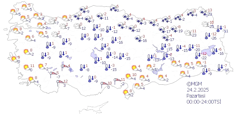 24 Şubat Pazartesi